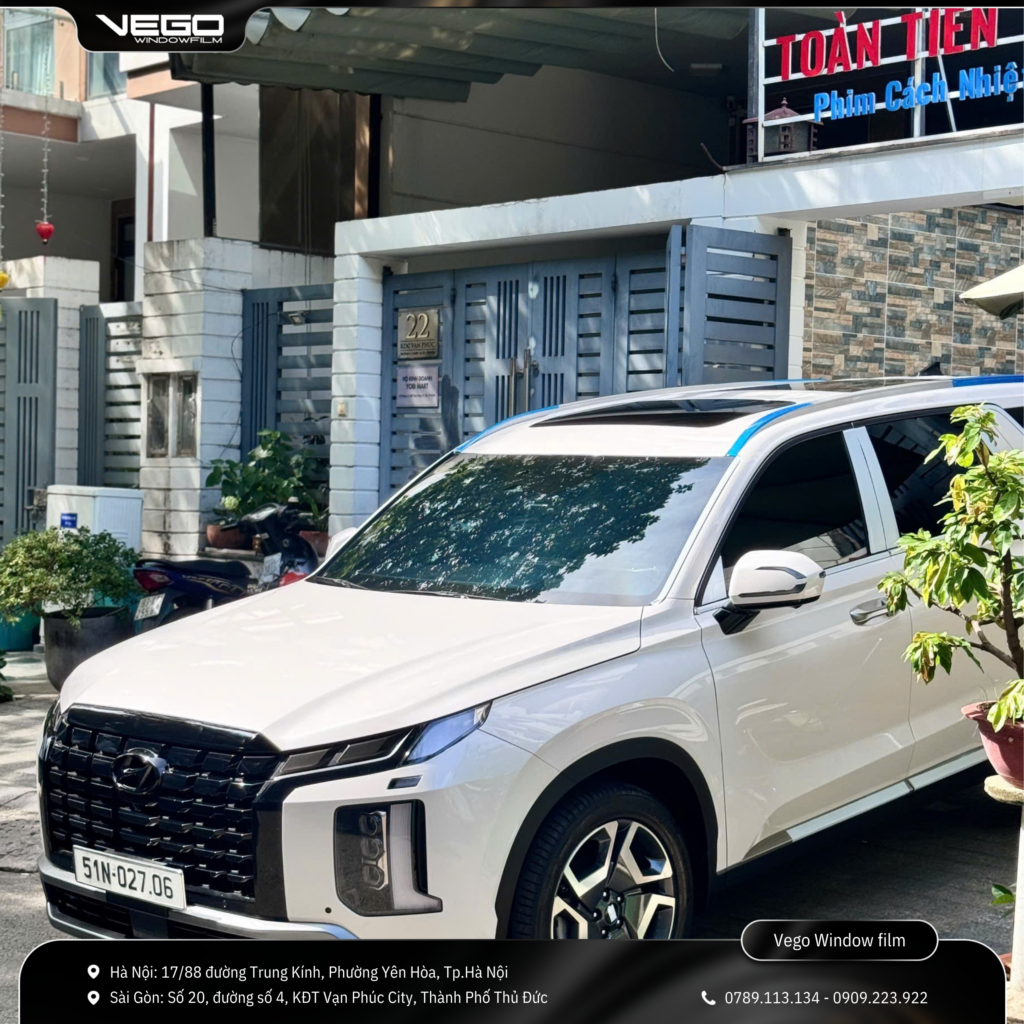 Hyundai Palisade trước khi hoàn thiện phim cách nhiệt VEGO