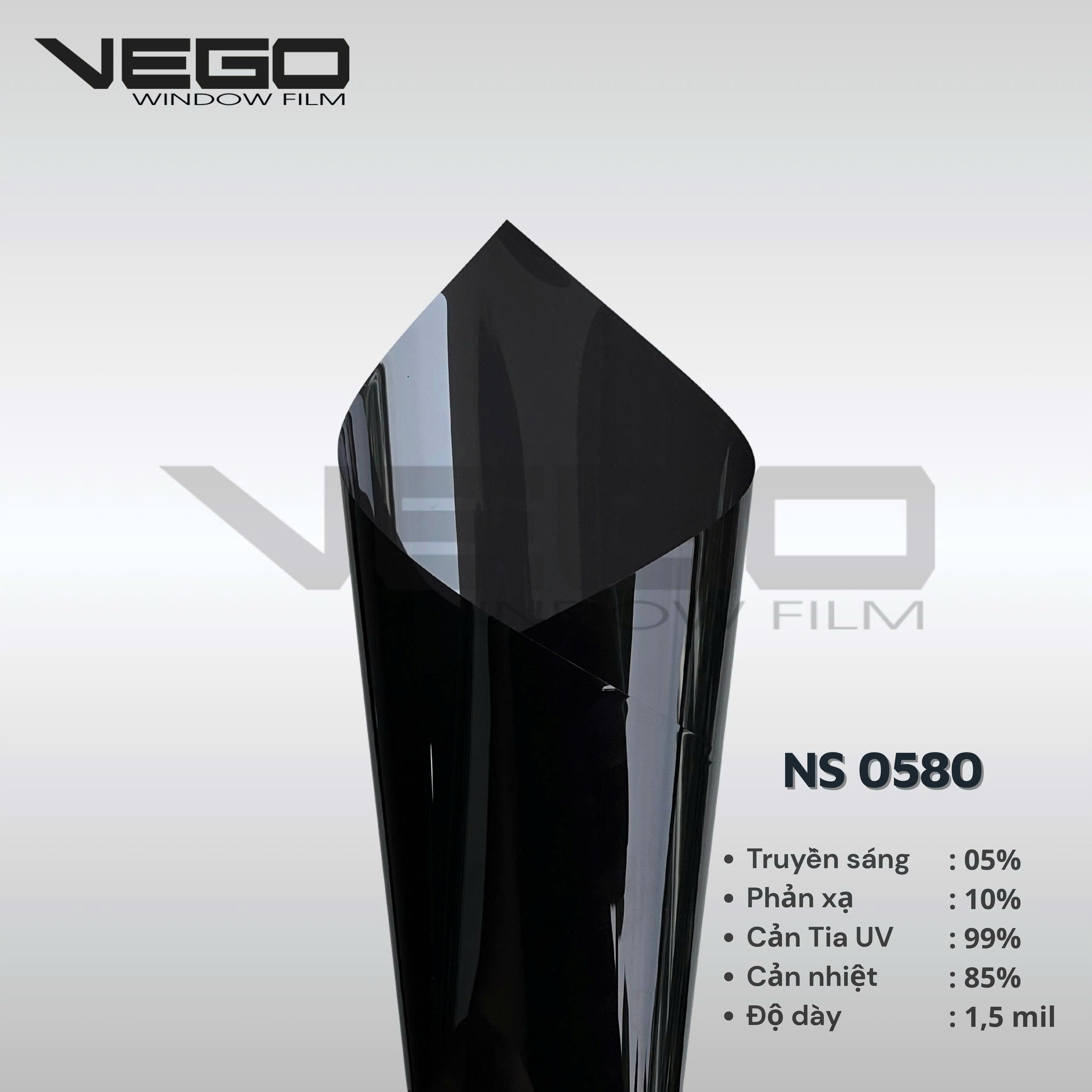 Phim cách nhiệt VEGO NS 0580 truyền sáng 5 cản nhiệt 85
